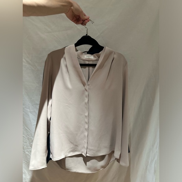 2 Babaton blouses from Aritzia (size large, dark green and tan/pale colours) - Picture 3 of 4